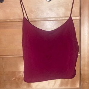 Maroon crop top from Garage, size medium